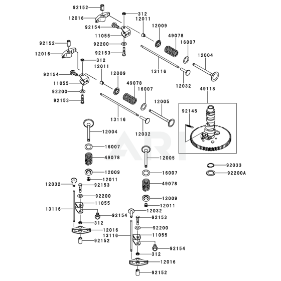 Valve / Camshaft for Kawasaki FX850V Engine