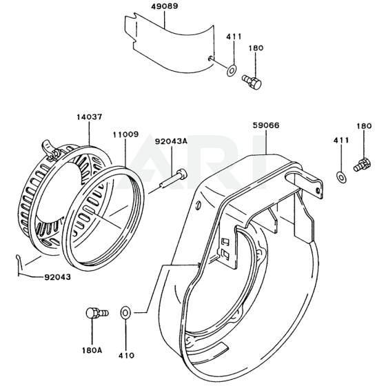 Cooling Equipment for Kawasaki FZ400D Engine