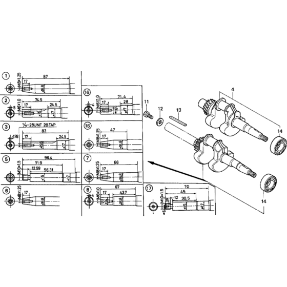 Crankshaft Assembly for Honda G100 Engines