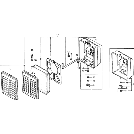 Air Filter Assembly for Honda G100 Engines