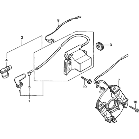 Ignition Coil Assembly for Honda G100K1 Engines