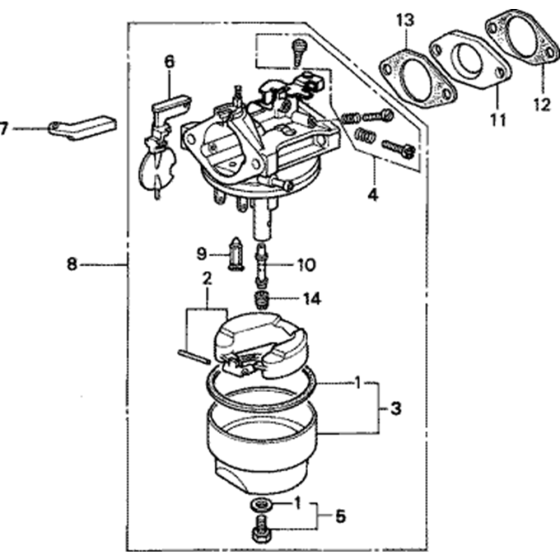 Carburetor 3 Assembly for Honda G150 Engines