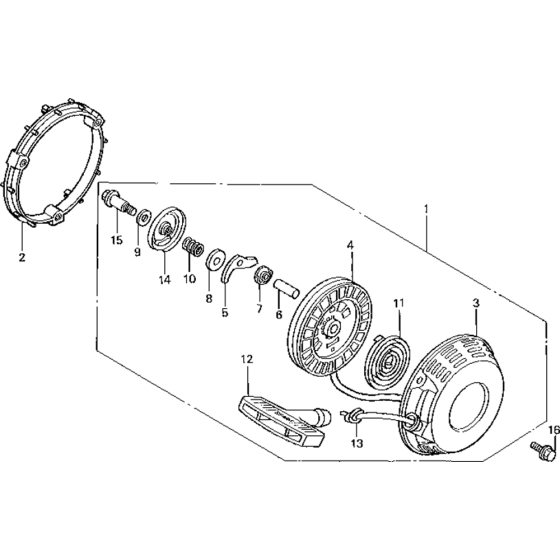 Recoil Starter Assembly for Honda G150K1 Engines