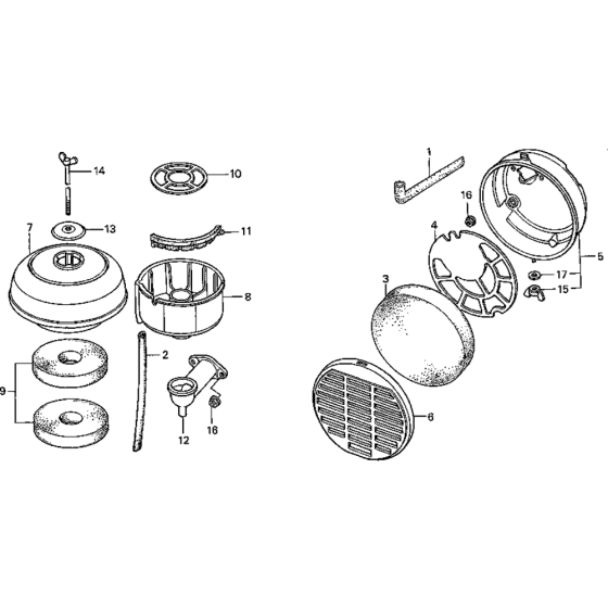 Air Filter Assembly for Honda G150K1 Engines