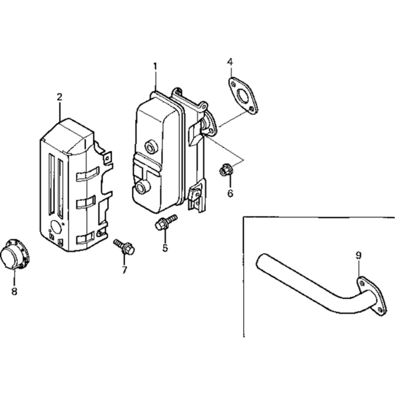 Muffler Assembly for Honda G150K1 Engines