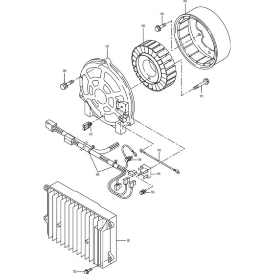 Rotor Assemblyfor Makita G1700I Generators