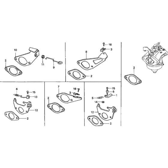 Choke Control Stay Assembly for Honda G200 Engines from S/N 1751016