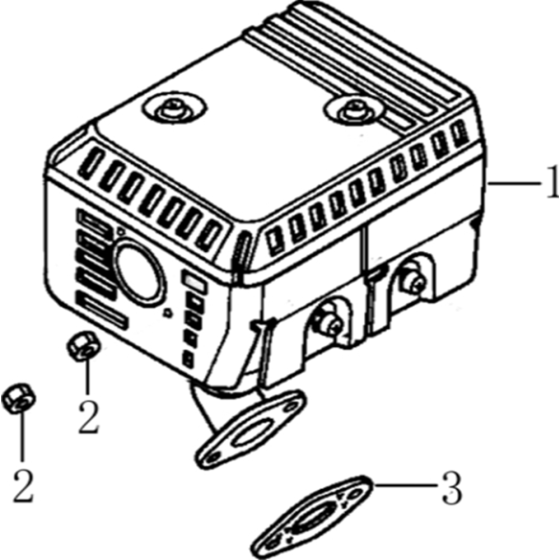 Muffler Assembly for Loncin G200F A Shaft (196cc, 5.5hp) Engine