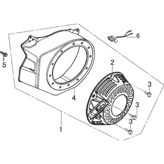 Starter Assembly for Loncin G240F C Shaft (242cc, 7hp) Engine