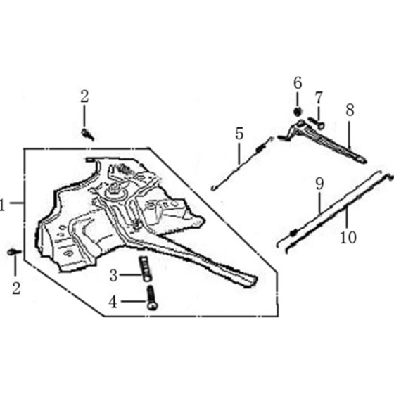 Control Assembly for Loncin G270F B Shaft (270cc, 8hp) Engine