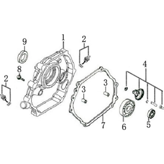 Crankcase Cover Assembly for Loncin G270FD (270cc, 8hp) Engine