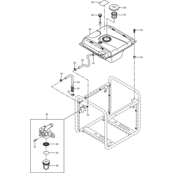 Fuel Tank Assemblyfor Makita G2800IS Generators