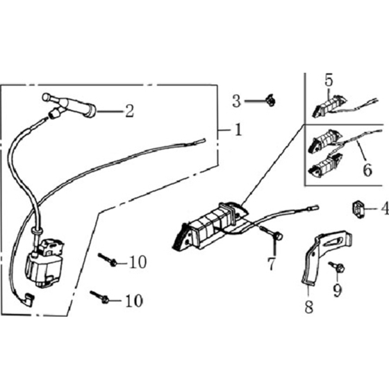 Ignition Comp Assembly for Loncin G340F I Shaft (337cc, 10hp) Engine