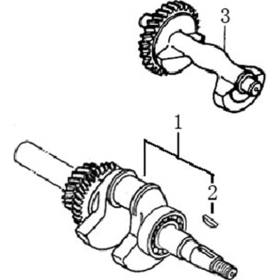 Crankshaft Assembly for Loncin G340F I Shaft (337cc, 10hp) Engine