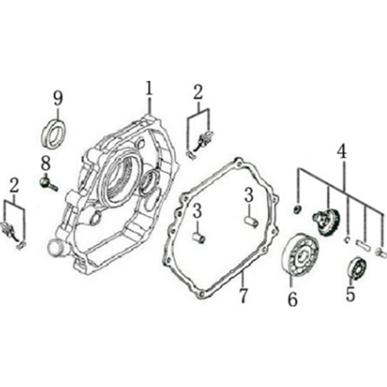 Crankcase Cover Assembly for Loncin G340F L Shaft (337cc, 10hp) Engine