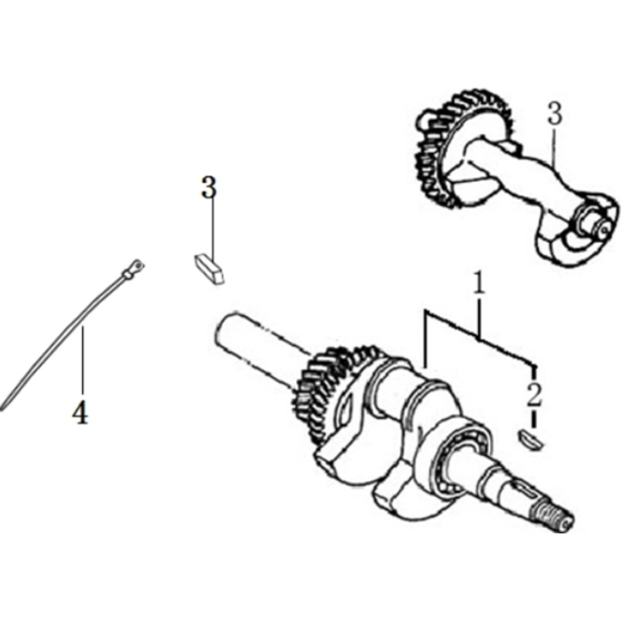 Crankshaft Assembly for Loncin G390F I Shaft (389cc, 11hp) Engine