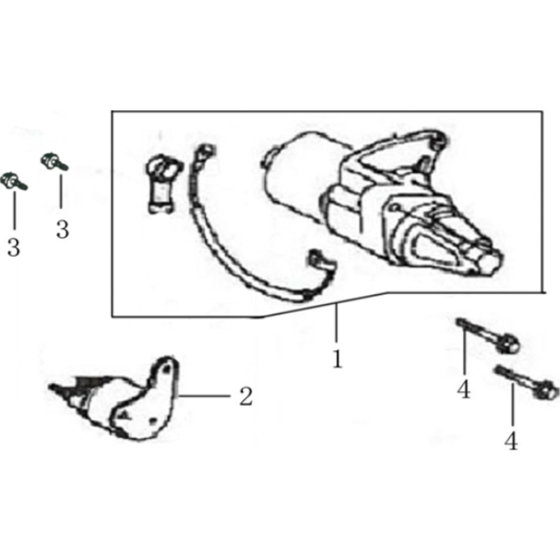 Starter Assembly for Loncin G390FD (389cc, 11hp) Engine