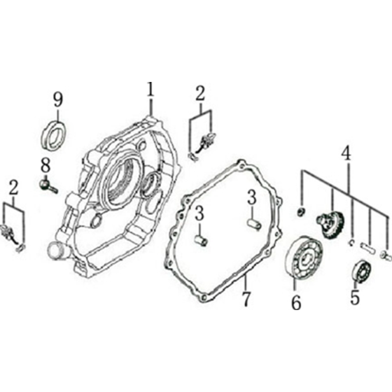 Crankcase Cover Assembly for Loncin G390FD (389cc, 11hp) Engine