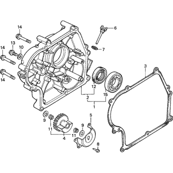 Crankcase Cover  Assembly for Honda G400K1 Engines from S/N 1085860