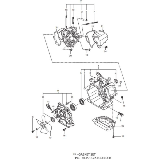 Cylinder Head Assembly for Makita G4300IS Generators