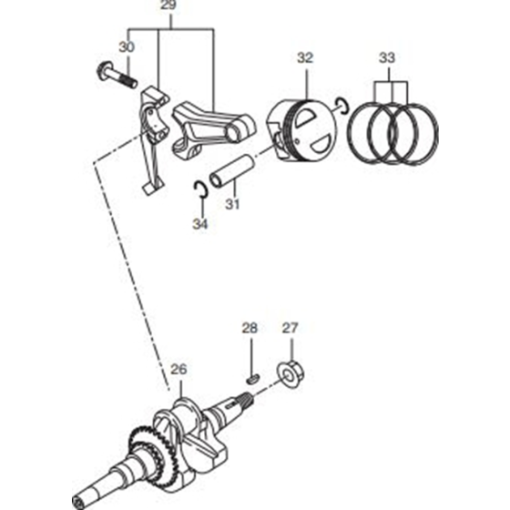 Piston Assembly for Makita G4300IS Generators