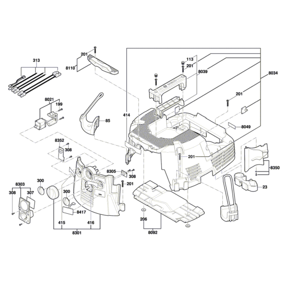 Wet/ Dry Extractor Assembly for Bosch GAS 35 M AFC