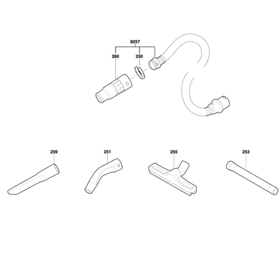 Wet/ Dry Extractor Assembly-5 for Bosch GAS 35 M AFC