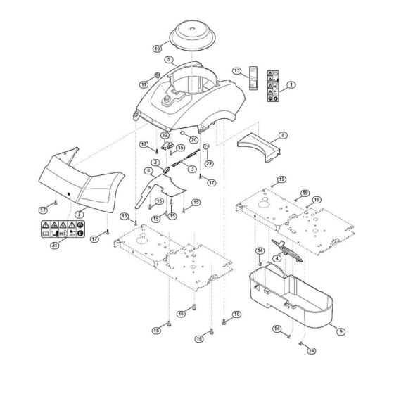 Housing Assembly  for Stihl/ Viking GB 460 Petrol Shredder