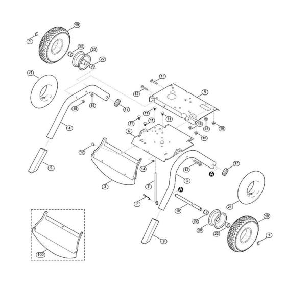 Chassis Assembly  for Stihl/ Viking GB 460 Petrol Shredder