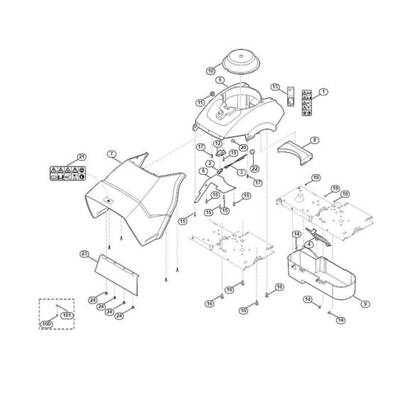 Housing Assembly  for Stihl/ Viking GB 460.1 Petrol Shredder