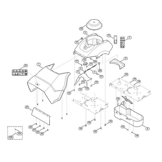 Housing Assembly  for Stihl/ Viking GB 460.1 C Petrol Shredder