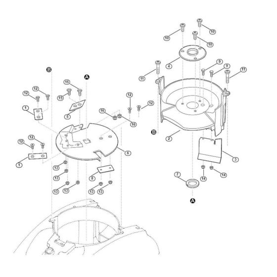 Blade Set (Chipping) Assembly  for Stihl/ Viking GB 460 C Petrol Shredder