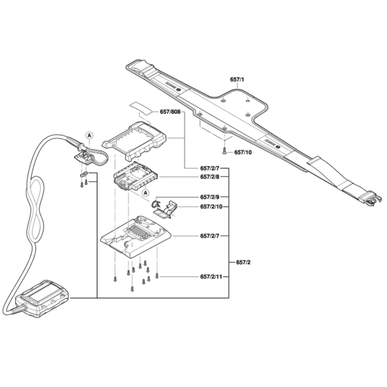 Cordless Blower Assembly-1 for Bosch GBL 860