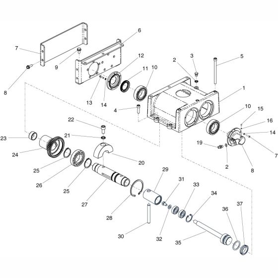 Gearbox Assembly (Driver) for Altrad Belle RPC35 Reversible Plate