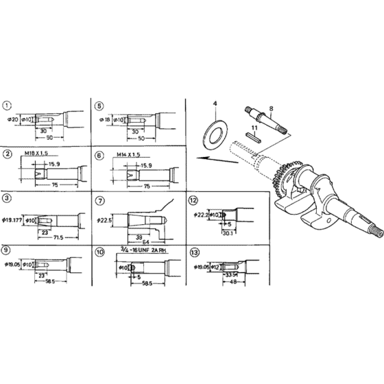 Crankshaft Assembly for Honda GC135E (GCAAE) Engine