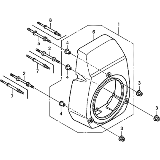 Fan Cover Assembly for Honda GC135E (GCAAE) Engine