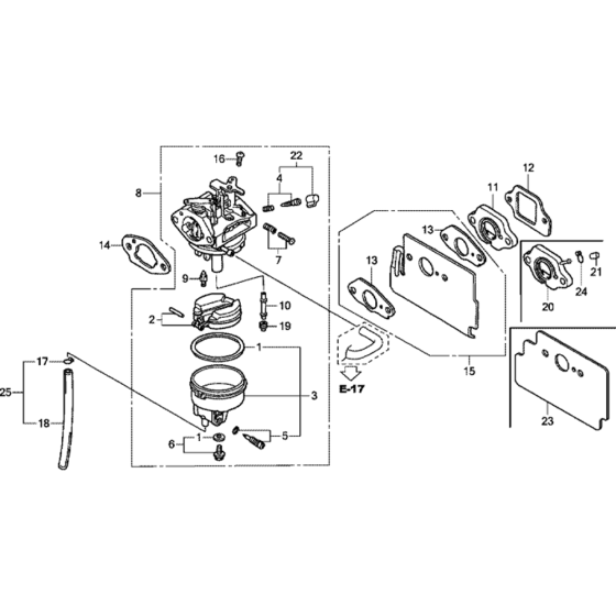 Carburettor Assembly for Honda GC160A (GCAHA) Engine