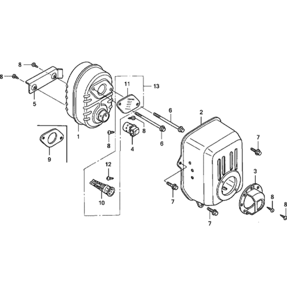 Muffler Assembly for Honda GC160A (GCAHA) Engine