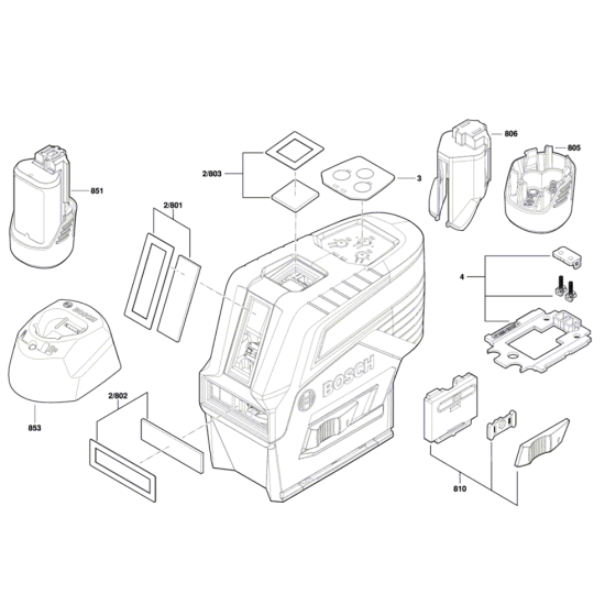 Combi Laser Assembly for Bosch GCL 2-50 C