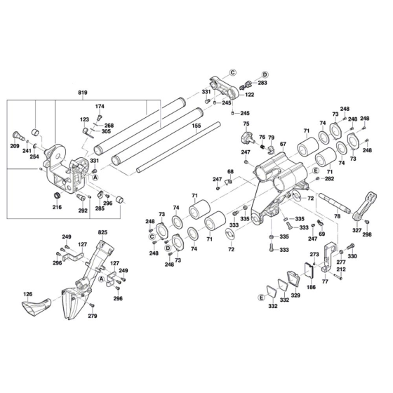 Slide Mitre Saw Assembly for Bosch GCM 12 SDE - Diagram 3