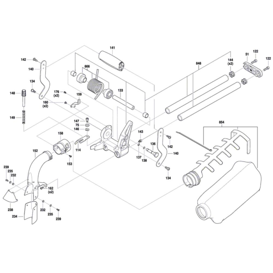 Compound Mitre Saw Assembly for Bosch GCM 18V-216 - Diagram 4