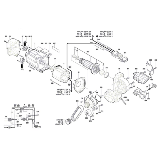 Slide Mitre Saw Assembly for Bosch GCM 8 SDE - Diagram 2