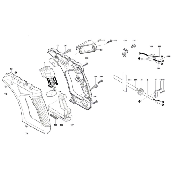 Slide Mitre Saw Assembly for Bosch GCM 800 SJ - Diagram 2