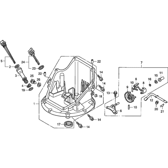 Oil Pan Assembly for Honda GCV135 (GJAF) Engines