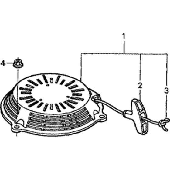 Recoil Starter Assembly for Honda GCV190A (GJAAA) Engines