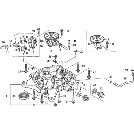 Oil Pan Assembly for Honda GCV520 (GJAKM) Engines