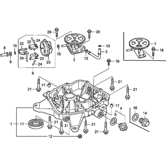 Oil Pan Assembly for Honda GCV520U (GJABK) Engines