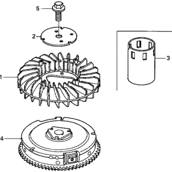 Flywheel Assembly for Honda GCV530 (GJAMM) Engine