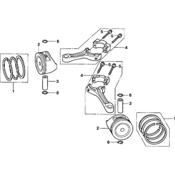 Piston/ Connecting Rod Assembly for Honda GCV530U (GJADK) Engine