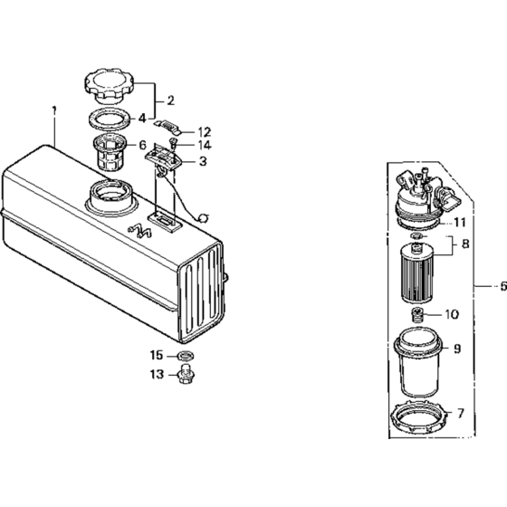 Fuel Tank Assembly for Honda GD1100 (GRA) Engines